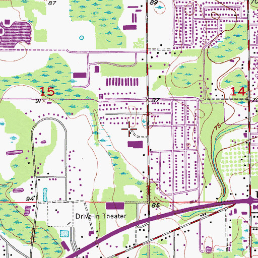 Topographic Map of Cheney Elementary School, FL