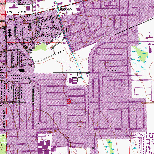 Topographic Map of Brookshire Elementary School, FL