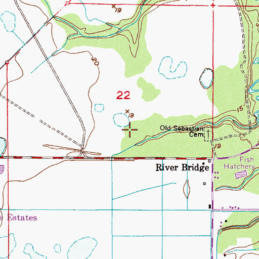 Topographic Map of Sebastian River Middle School, FL