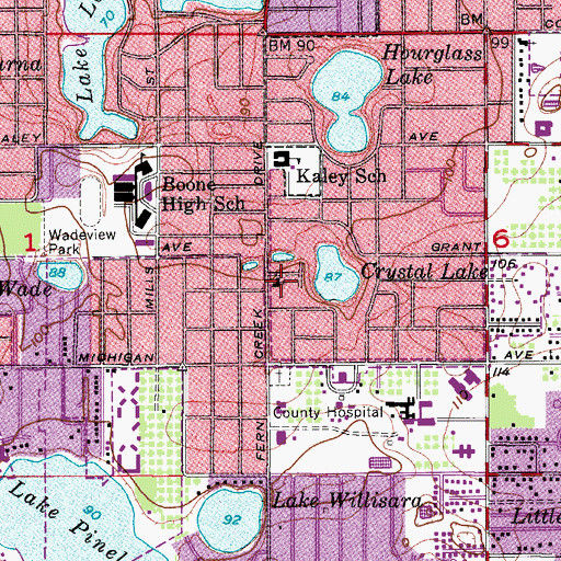 Topographic Map of Joy Metropolitan Community Church, FL