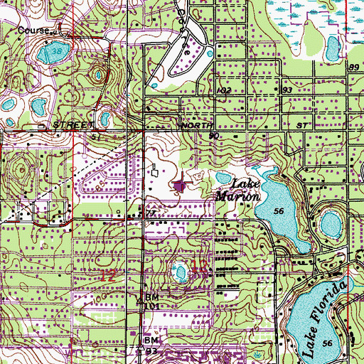 Topographic Map of Altamonte Elementary School, FL