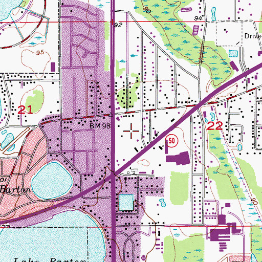 Topographic Map of Church of God Cypress Pathway, FL