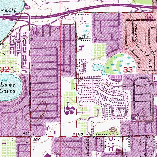 Topographic Map of Dover Shores Baptist Church, FL