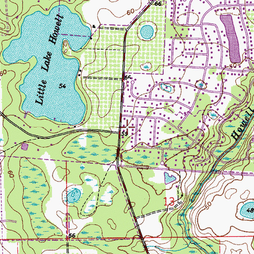 Topographic Map of Tuscawilla Assembly of God, FL