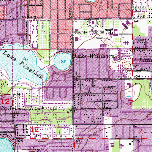 Topographic Map of First Church of Christ Scientist, FL