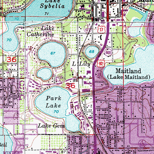 Topographic Map of Fellowship Baptist Church, FL