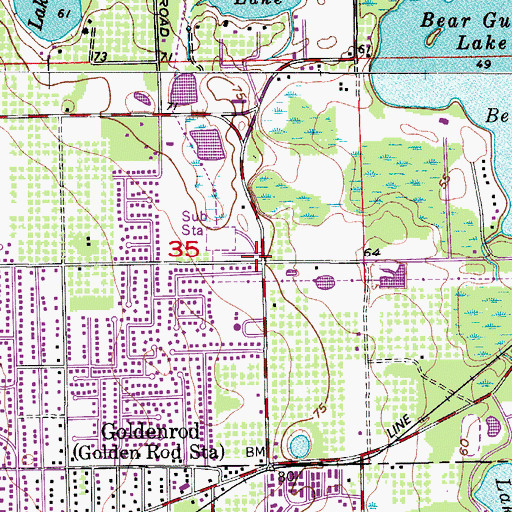 Topographic Map of Saints Peter and Paul Catholic Church, FL