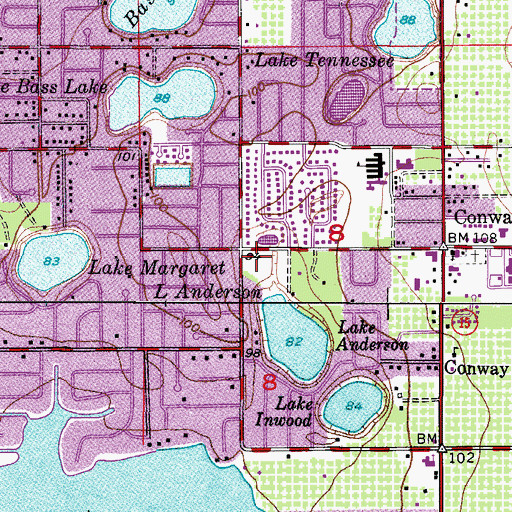 Topographic Map of Blessed Trinity Catholic Church, FL