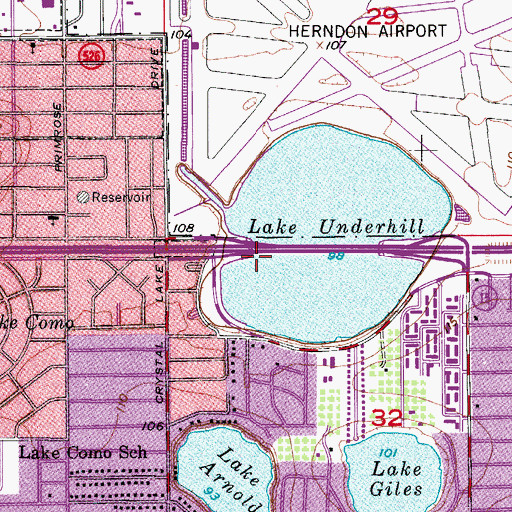 Topographic Map of Atonement Lutheran Church, FL