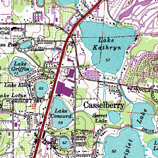 Topographic Map of The Family Church, FL