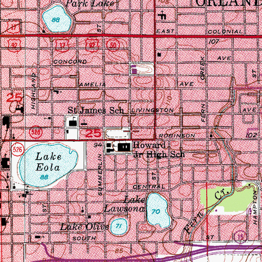 Topographic Map of Reformed Presbyterian Church, FL