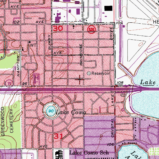 Topographic Map of Saint Stephen Presbyterian Church, FL