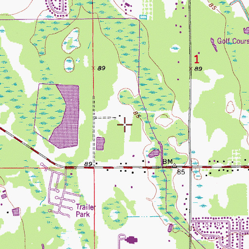Topographic Map of Mars Hill Seventh Day Adventist Church, FL