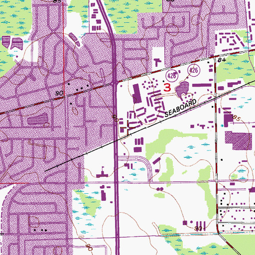 Topographic Map of Aloma, FL
