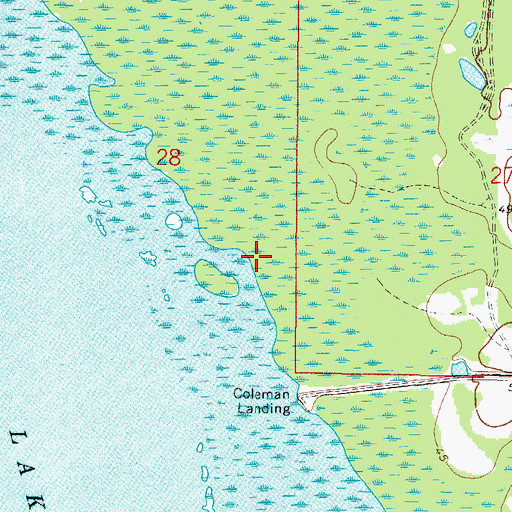 Topographic Map of Old Store Bayou, FL