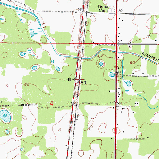 Topographic Map of Sumter Lookout Tower, FL