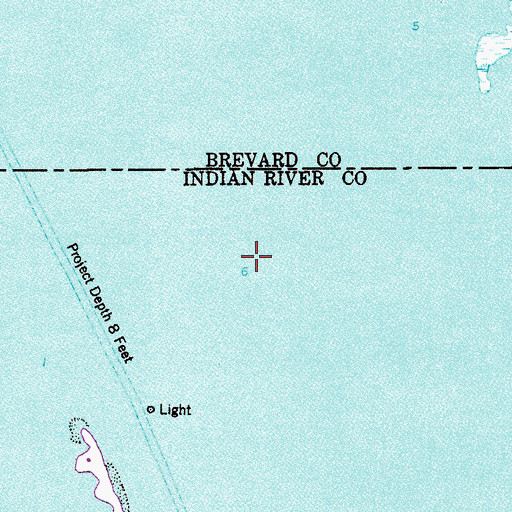 Topographic Map of Indian River-Malabar to Sebastian Aquatic Preserve, FL