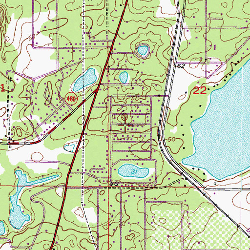 Topographic Map of Jumeau, FL