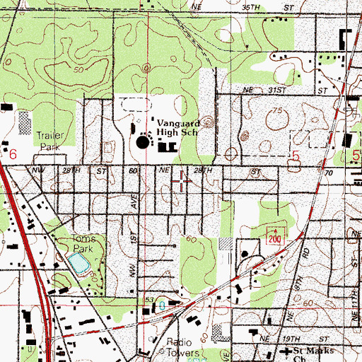 Topographic Map of Reorganized Church of Jesus Christ of Latter Day Saints, FL