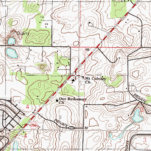 Topographic Map of College Road Baptist Church, FL