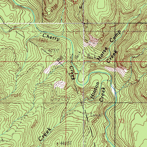 Topographic Map of Horse Camp Creek, AZ