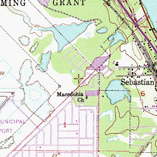 Topographic Map of Ranch School, FL