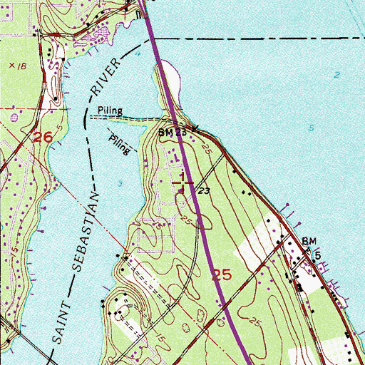 Topographic Map of Roseland Country School, FL