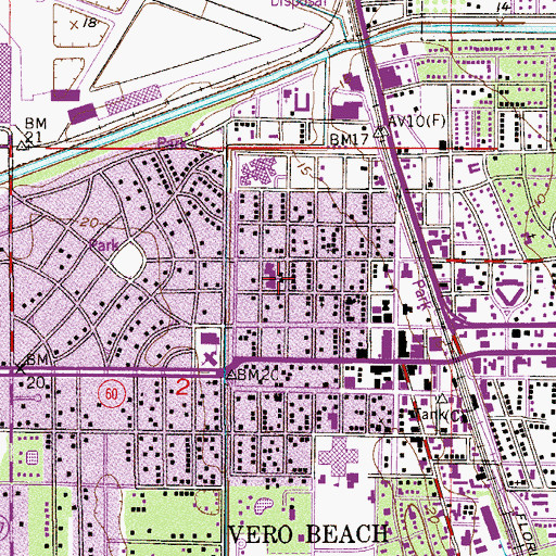 Topographic Map of Saint Edwards School, FL
