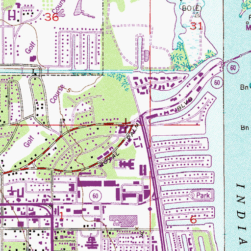 Topographic Map of Glendale Academy, FL