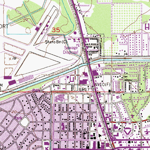 Topographic Map of Tabernacle Baptist School, FL