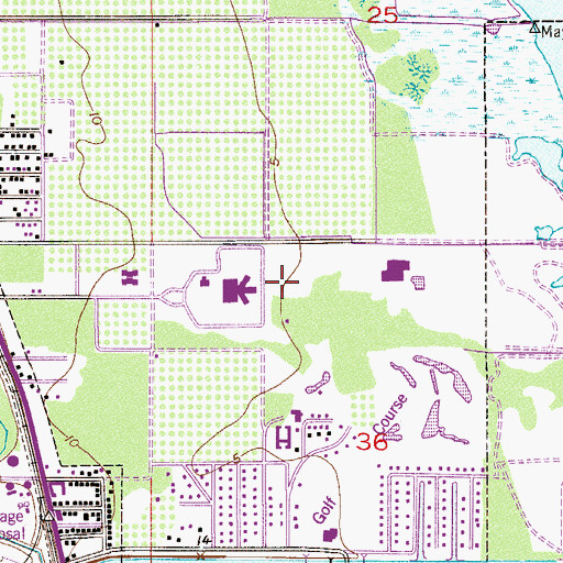 Topographic Map of Vero Beach SDA Elementary School, FL