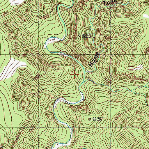 Topographic Map of Horse Tank Creek, AZ