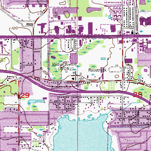 Topographic Map of Saint Charles Elementary School, FL