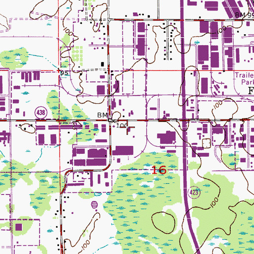 Topographic Map of Primrose School for the Retarded, FL