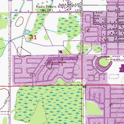 Topographic Map of Pine Castle Christian Academy, FL