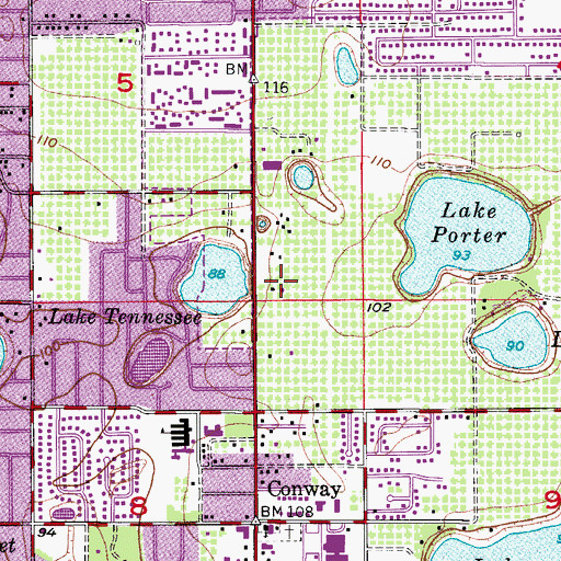 Topographic Map of Open Air School, FL