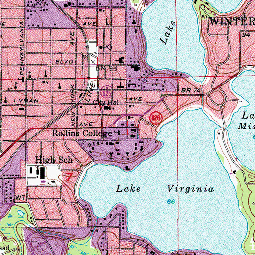 Topographic Map of Fairbanks Child Care Center, FL