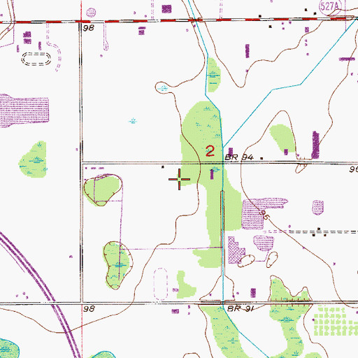 Topographic Map of Central Florida Christian School, FL