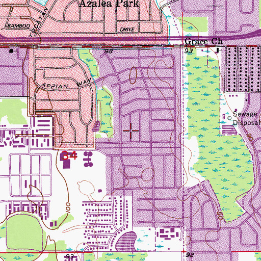 Topographic Map of Beeman Park Montessori School, FL