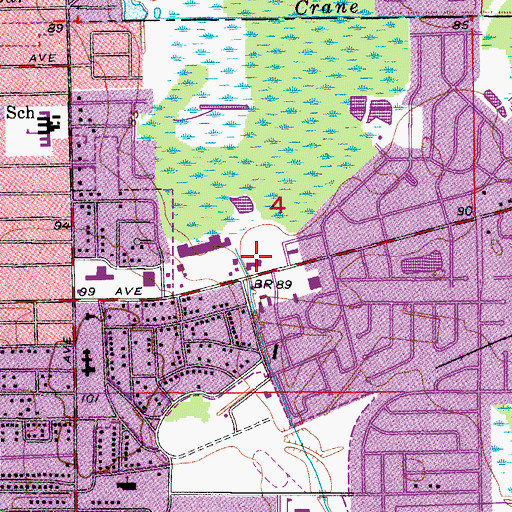 Topographic Map of Trinity Preparatory School, FL