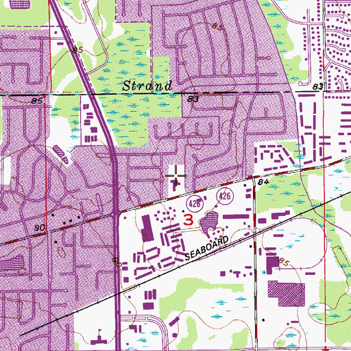 Topographic Map of Aloma Methodist Kindergarten, FL