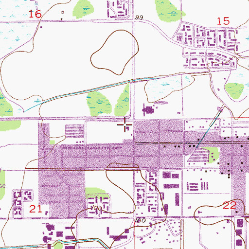 Topographic Map of Happy Acre School, FL