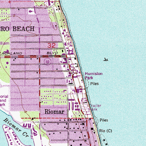 Topographic Map of Humiston Park, FL