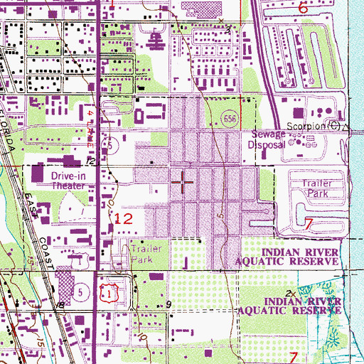 Topographic Map of Church of Christ-Vero Beach, FL