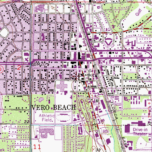 Topographic Map of New Bethel African Methodist Episcopal Church, FL