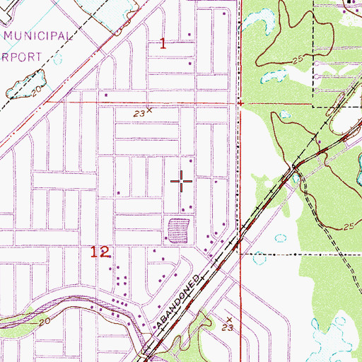 Topographic Map of Saint Sebastian Catholic Church, FL