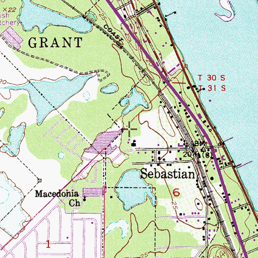 Topographic Map of Church of God-Highlands Chapel, FL