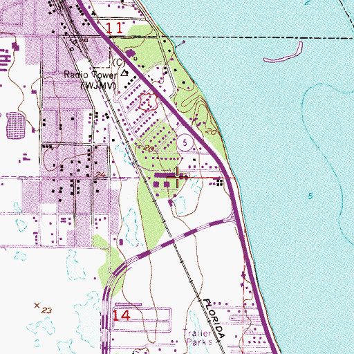 Topographic Map of Brevard Learning Clinic, FL