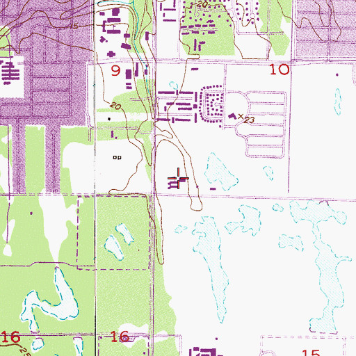 Topographic Map of Berea Baptist Church Day School, FL