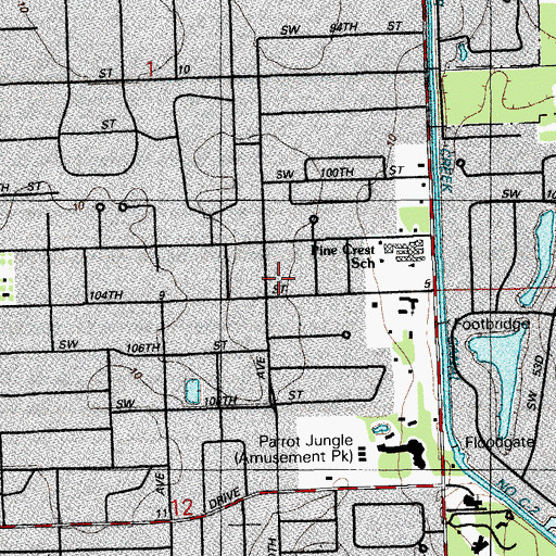 Topographic Map of Trinity Episcopal School, FL